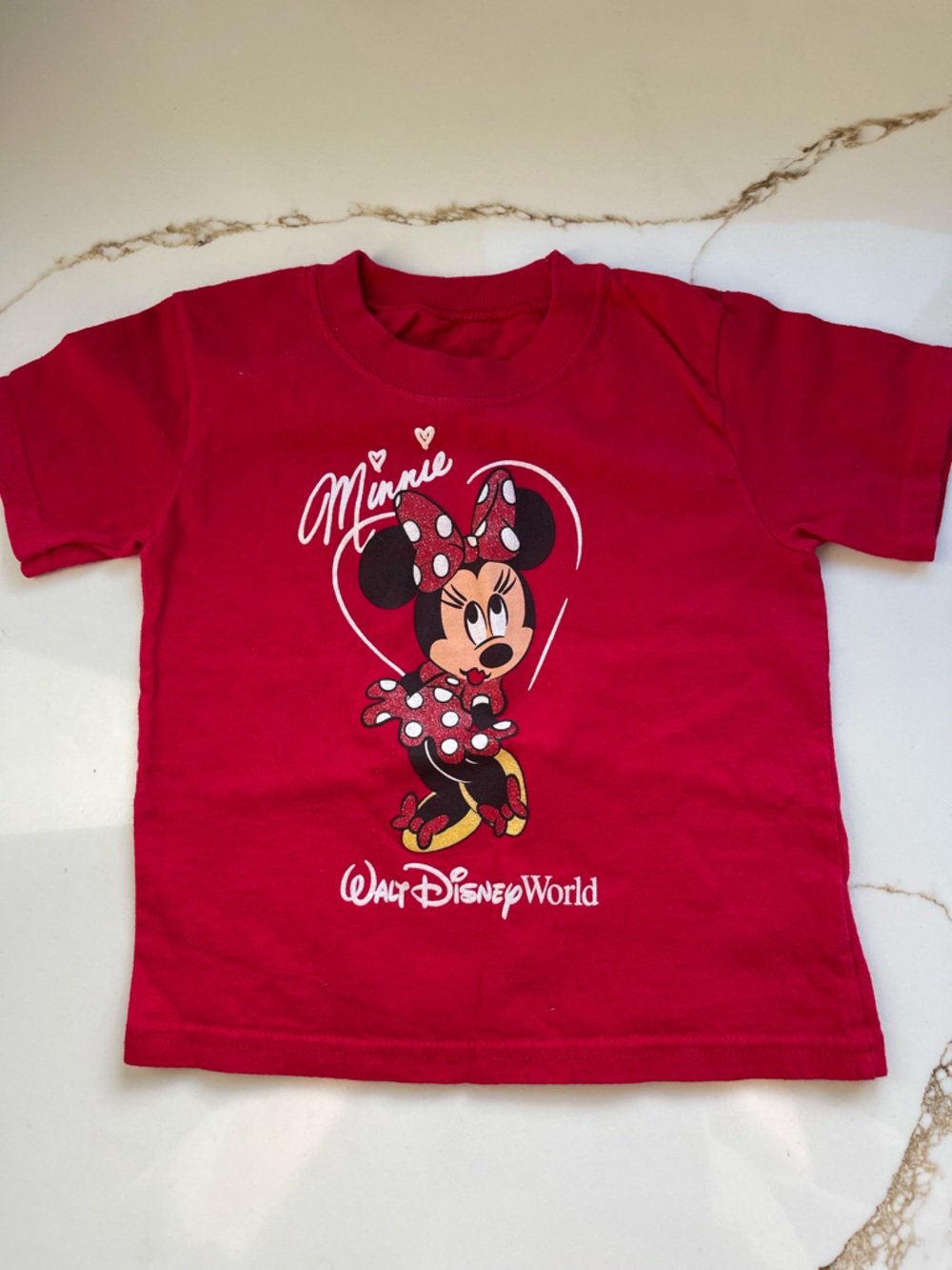 Disney by Hanes Red Minnie Mouse Tee 3T